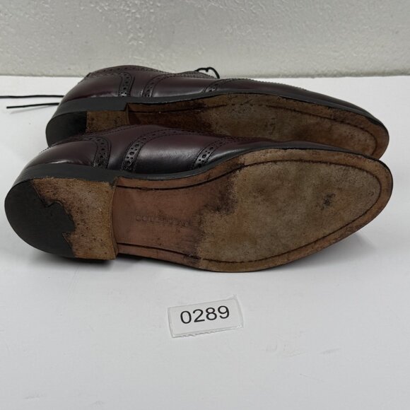Vintage Cole Haan Oxford Brogue Dress Shoes Wingtip Burgundy Leather SIze 9.5D - Picture 12 of 14